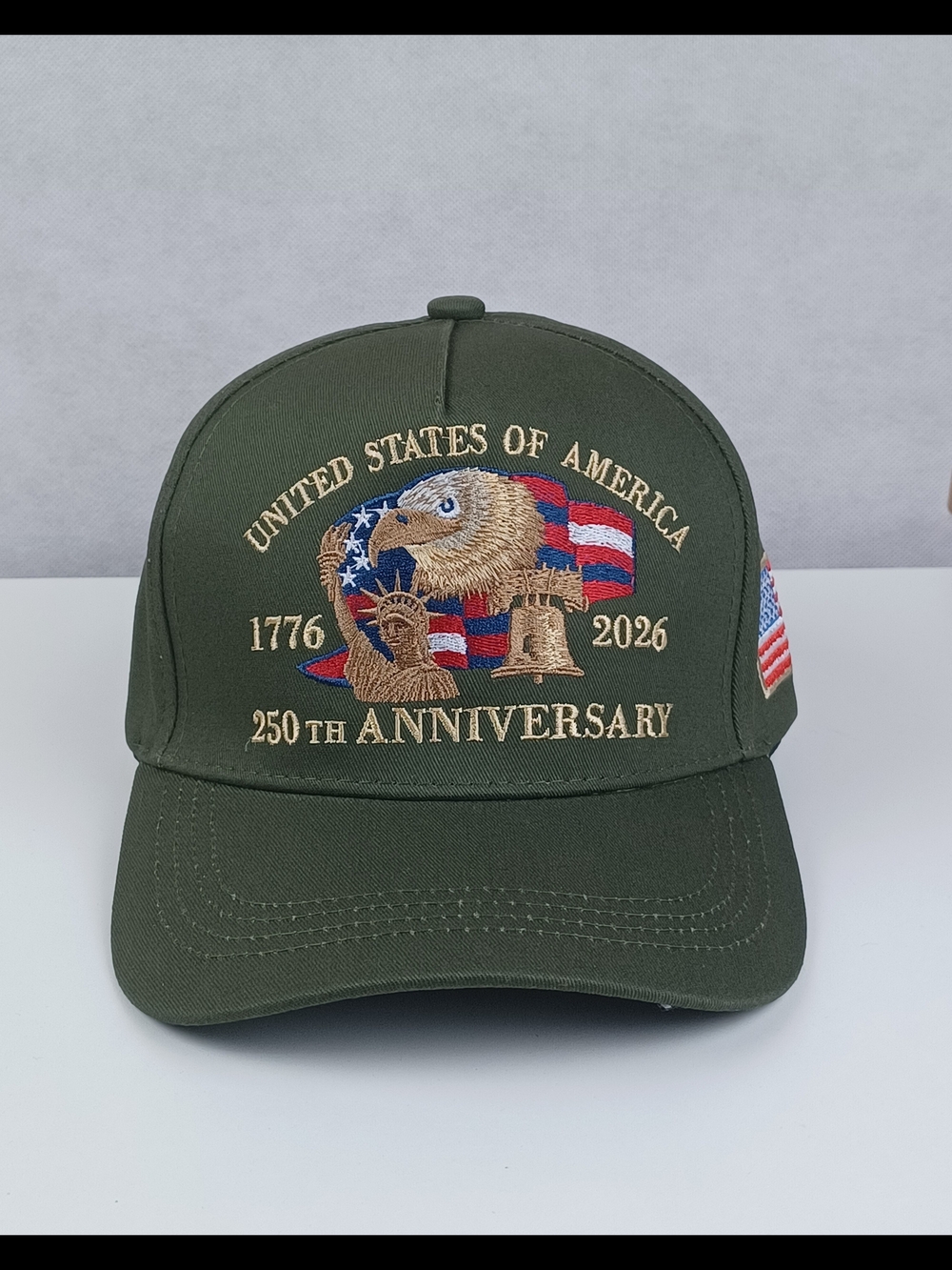 250th Anniversary 1776-2026 Patriotic USA Embroidered Baseball Cap 4th of July